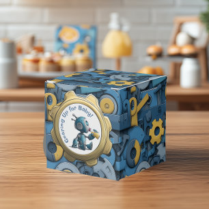 Caixinha De Lembrancinhas Preparando-se para o bebê - Chá de fraldas robô