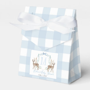 Caixinha De Lembrancinhas Preppy Southern Blue Deer Chá de fraldas