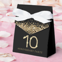 Presente de 10º Aniversário Diamante Preto e Doura