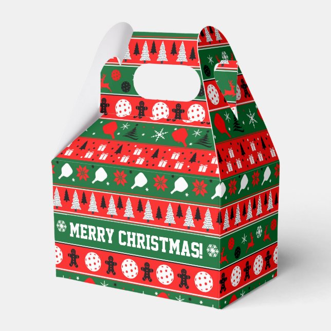 Caixinha De Lembrancinhas Presente De Suéter Feio De Picleball (Frente)