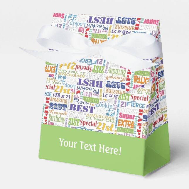 Caixinha De Lembrancinhas Presentes De aniversário de 21 anos Especial E Úni (Frente)