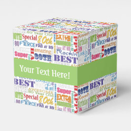 Caixinha De Lembrancinhas Presentes De Festa de aniversário De 80 Especial E