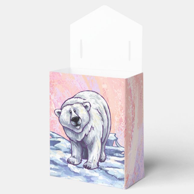 Caixinha De Lembrancinhas Presentes e Acessórios de Urso Polar (Aberto)