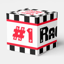 Caixinha De Lembrancinhas Preto com Verificação Branca