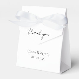 Caixinha De Lembrancinhas Preto e Branco Simples Obrigado