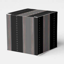 Caixinha De Lembrancinhas Preto e Rosa Dourado