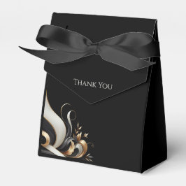 Caixinha De Lembrancinhas Preto Elegante moderno e Dourado