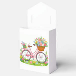 Caixinha De Lembrancinhas Primavera Bicicleta com Flores e Pássaro
