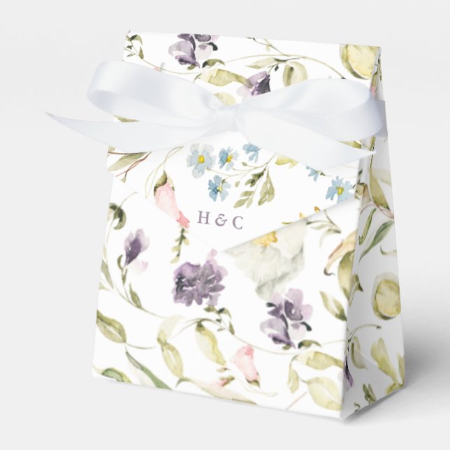 Caixinha De Lembrancinhas Primavera Boho Wildflower Pampas Wedding (Frente)