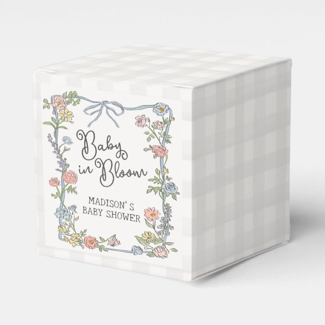 Caixinha De Lembrancinhas Primavera Garden Party Pastel Chá de fraldas Flora (Frente)