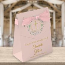 Primeira Comunhão Grinalda de Verdura Rosa Cor-de-