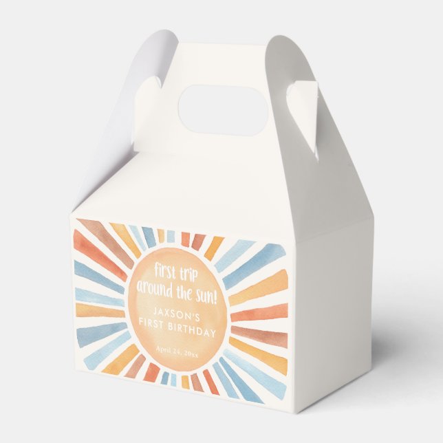 Caixinha De Lembrancinhas Primeira viagem à volta da primeira festa de anive (Frente)