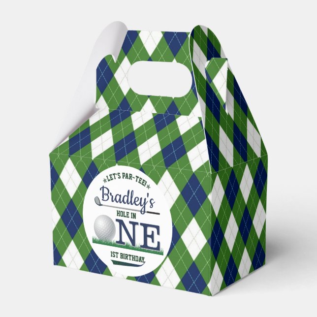 Caixinha De Lembrancinhas Primeiro aniversario de Golf PAR-TEE (Frente)