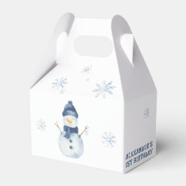 Caixinha De Lembrancinhas Primeiro aniversario de Winter Onederland Snowman