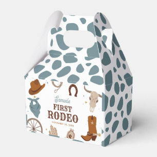 Caixinha De Lembrancinhas Primeiro Aniversário do Rodeo Blue West Boy