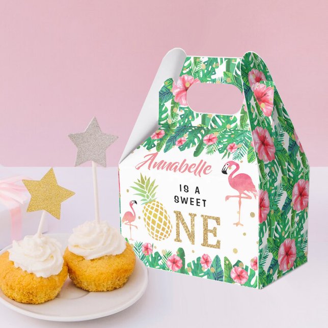 Caixinha De Lembrancinhas Primeiro aniversario Tropical Summer Beach Luau Gi (Criador carregado)