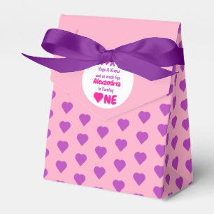 Caixinha De Lembrancinhas Primeiro aniversario XOXO Hugs e Kisses