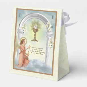 Caixinha De Lembrancinhas Primeiro anjo do vintage do comunhão santamente