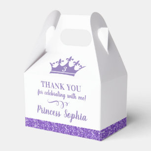 Caixinha De Lembrancinhas Princesa Púrpura Obrigado Aniversário