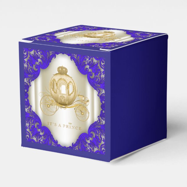 Caixinha De Lembrancinhas Príncipe Azul e Dourado (Frente)