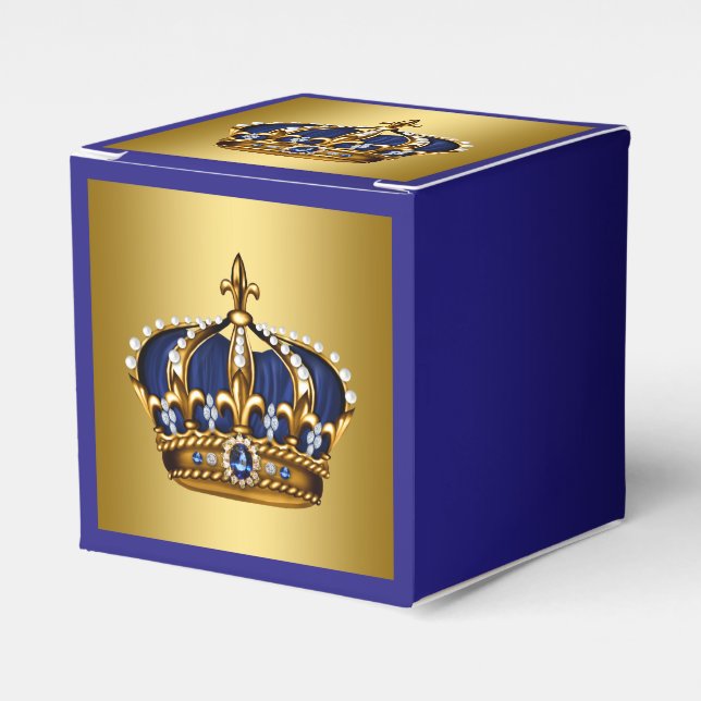Caixinha De Lembrancinhas Príncipe Azul e Dourado (Frente)