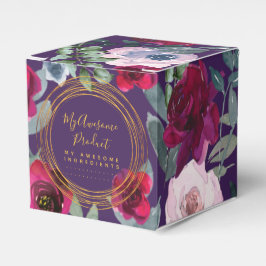 Caixinha De Lembrancinhas Produto de marca Floral Verde Roxo da Plântula Egg