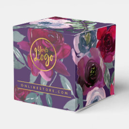 Caixinha De Lembrancinhas Produto de marca Floral Verde Roxo da Plântula Egg