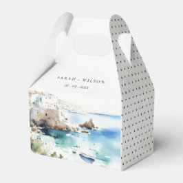 Caixinha De Lembrancinhas Puglia, Italy Watercolor Landscape Wedding