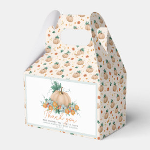 Caixinha De Lembrancinhas Pumpkin Floral Bonito Obrigado Chá de fraldas