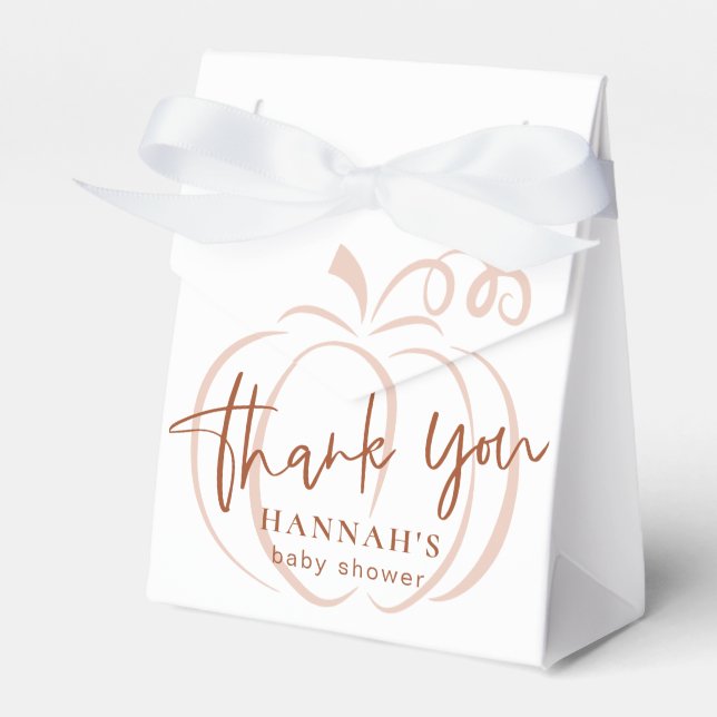 Caixinha De Lembrancinhas Pumpkin Terracotta Bohemian Earthy Chá de fraldas (Frente)