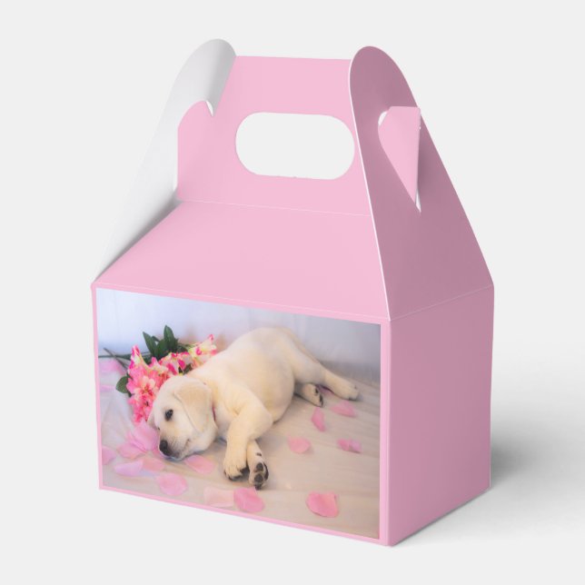 Caixinha De Lembrancinhas Puppy Sleep Flor 01 (Frente)