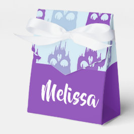 Caixinha De Lembrancinhas Púrpura e crânios de fusão azuis