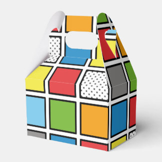 Caixinha De Lembrancinhas Quadrados de Estilo de Livro de Quadrinhos