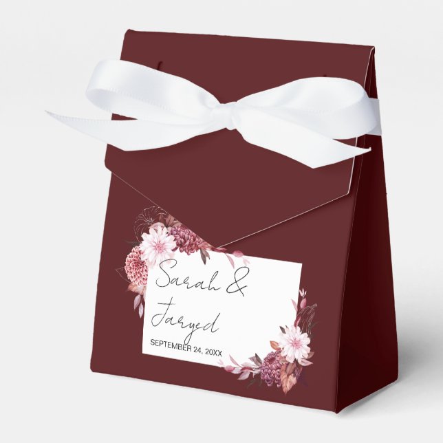 Caixinha De Lembrancinhas Quadro das Flores de Outono (Frente)