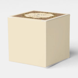 Caixinha De Lembrancinhas Quadro vitoriano no casamento Dourado