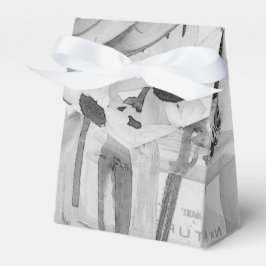 Caixinha De Lembrancinhas Quatro Frascos E Flores Brancas