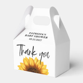 Caixinha De Lembrancinhas Queda Chá de fraldas de girassol