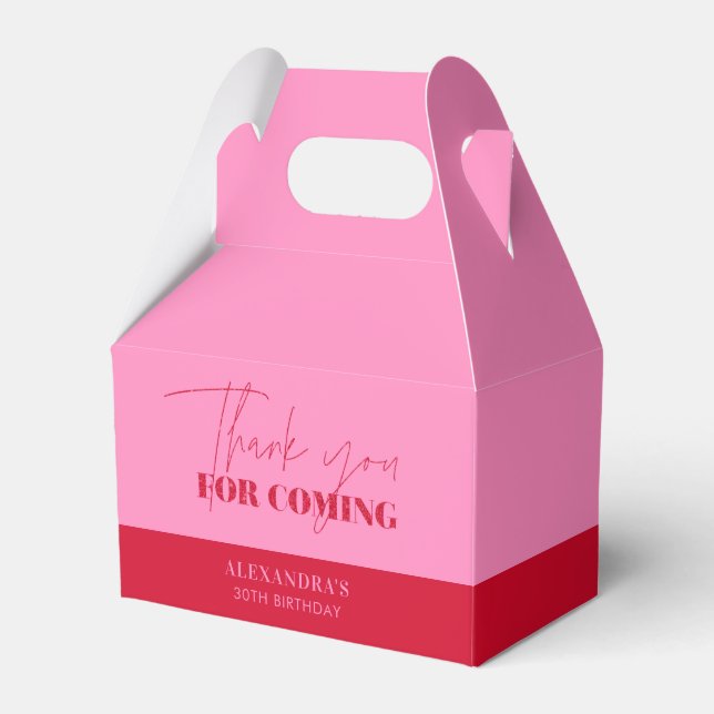 Caixinha De Lembrancinhas Quic Red Birthday Obrigado Boxes (Frente)