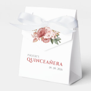 Caixinha De Lembrancinhas Quinceanera 15 de Aniversário Botânico Floral Ro