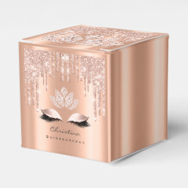 Caixinha De Lembrancinhas Quinceañeras Doce 16º Glitter de Rosa Bridal