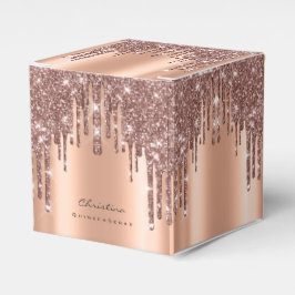 Caixinha De Lembrancinhas Quinceañeras Doce 16º Rosa Bridal Glitter