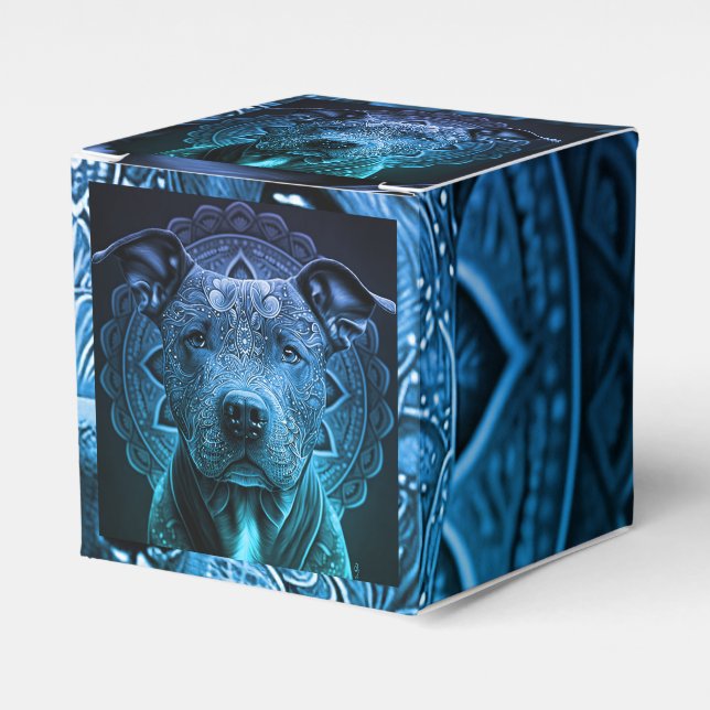 Caixinha De Lembrancinhas Raça de Cachorro Pittbull (Frente)