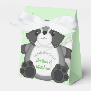 Caixinha De Lembrancinhas Raccoon Chá de fraldas Green