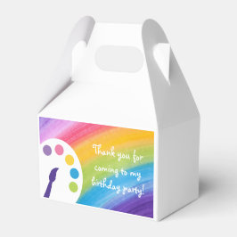 Caixinha De Lembrancinhas Rainbow Kids Art Party Favor Boxes