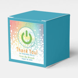 Caixinha De Lembrancinhas Rainbow Pixels Vídeo Game Gamer Bar Mitzvah