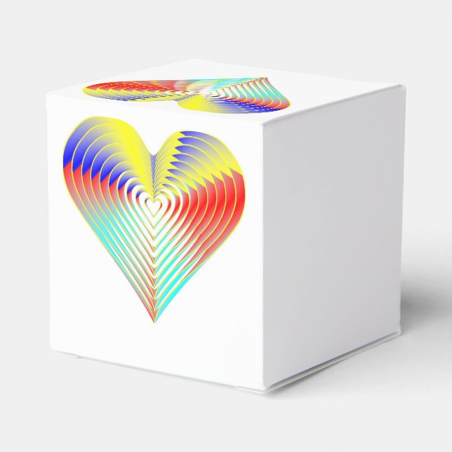 Caixinha De Lembrancinhas Rainbow Weding Favor Heart Box (Verso)