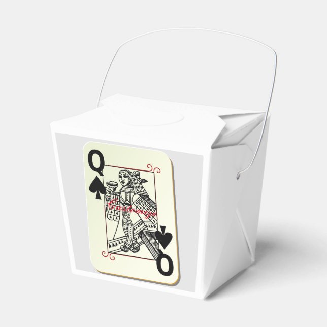 Caixinha De Lembrancinhas Rainha de Espadas Trovão_Cove (Frente)