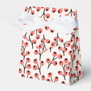 Caixinha De Lembrancinhas Ramais de Natal pintados à mão Berries Red White