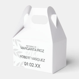 Caixinha De Lembrancinhas Ramos Cinza Preto Branco Moderno