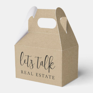 Caixinha De Lembrancinhas Realidade Imobiliária do Kraft Paper Talk